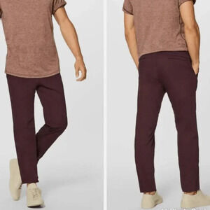 Lululemon Commission  Slim Warpstreme Pants - Men's Red Maroon Size 38